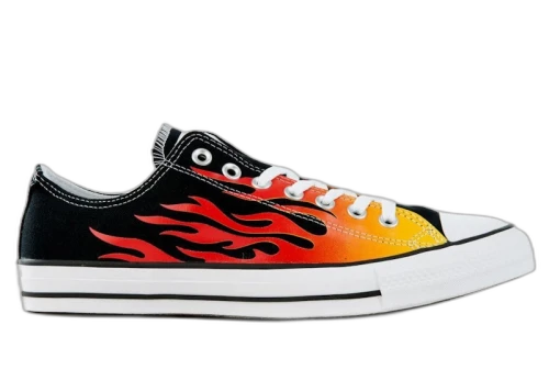Converse Chuck Taylor All Star Ox Black Flames