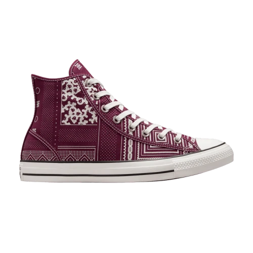 Converse Chuck Taylor All Star High 'Geometric Patchwork - Deep Bordeaux'