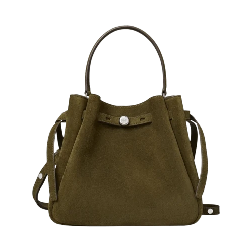Tory Burch Romy Suede Bucket Bag 'Leccio'