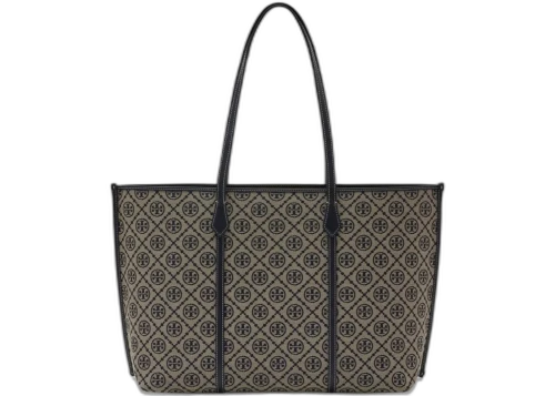 Tory Burch Perry T Monogram Tote Bag Navy