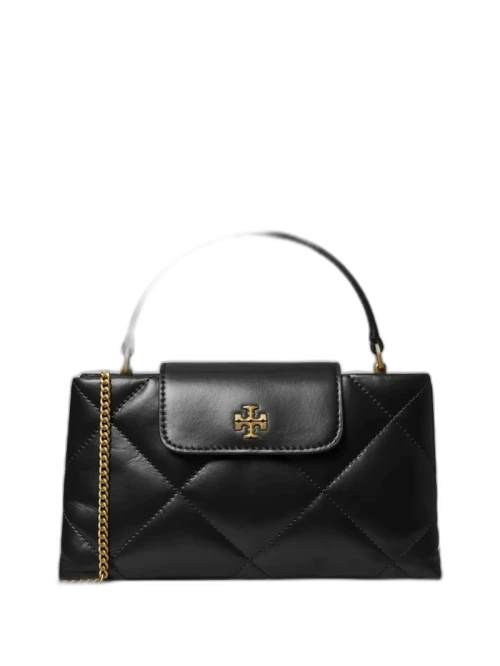 Tory Burch Kira Diamond Quilt East-West Top Handle Black