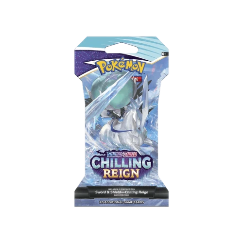 Pokémon Sword & Shield: Chilling Reign Sleeved Booster Pack (Ice Rider Calyrex Artwork)