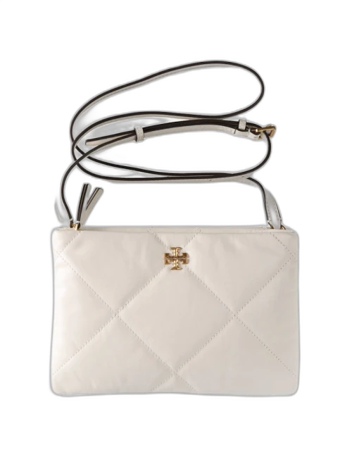 Tory Burch Kira Diamond Quilt Crossbody Warm White
