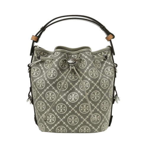 Tory Burch T Monogram Utility Mini Bucket Bag 'Gray'