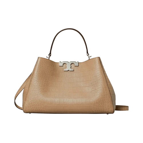 Tory Burch Eleanor Embossed Soft Satchel Bag 'Ginger Leaf'