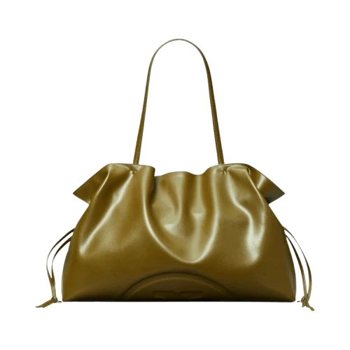Tory Burch Natuura Drawstring Tote Bag 'Dark Olive'
