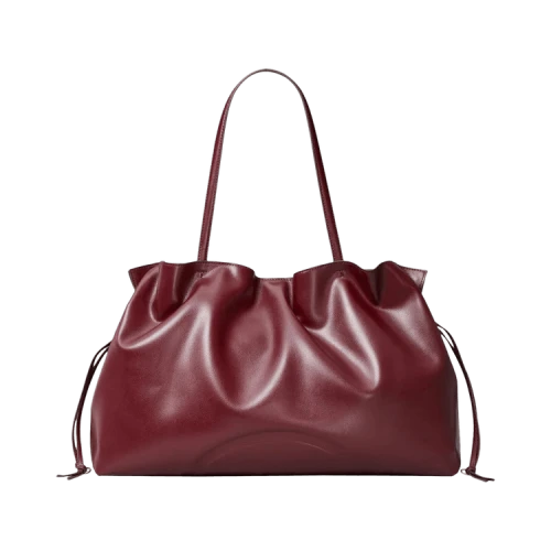 Tory Burch Ella Recycled Drawstring Tote Bag 'Merlot'