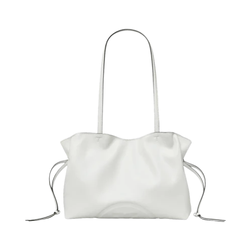 Tory Burch Ella Recycled Drawstring Small Tote Bag 'Bianco'