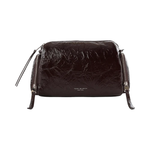 Tory Burch Perry Distressed Voyager Bag 'Deep Burgundy'