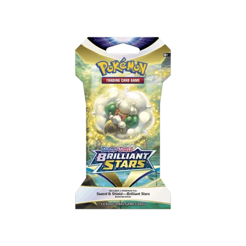 Pokémon Sword & Shield: Brilliant Stars Sleeved Booster Pack (Whimsicott Artwork)