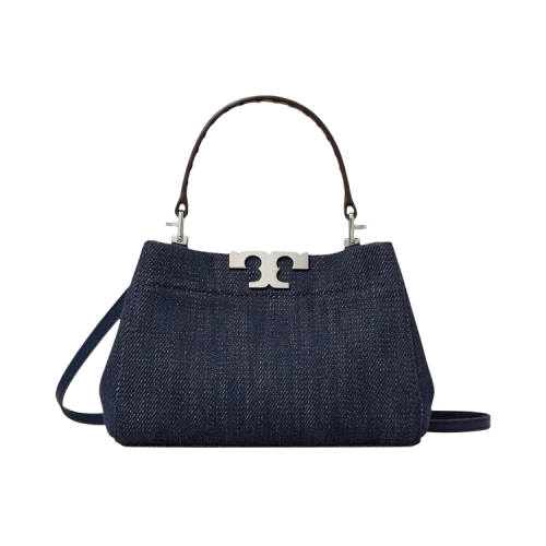 Tory Burch Eleanor Denim Mini Satchel Bag 'Midnight'