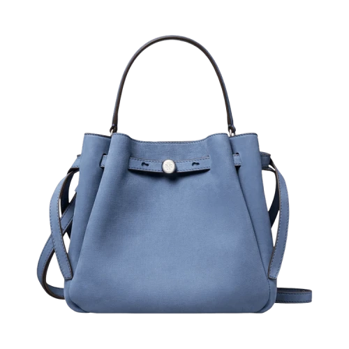 Tory Burch Romy Nubuck Bucket Bag 'Soft Blue'