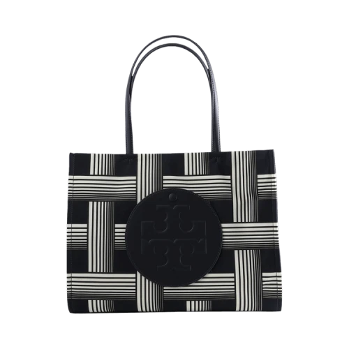 Tory Burch Ella Printed Small Tote Bag 'Block Print Black'