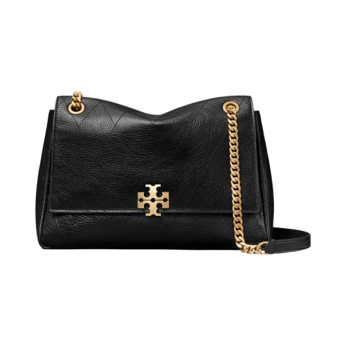 Tory Burch Charlie Quilted Shoulder Bag 'Black'