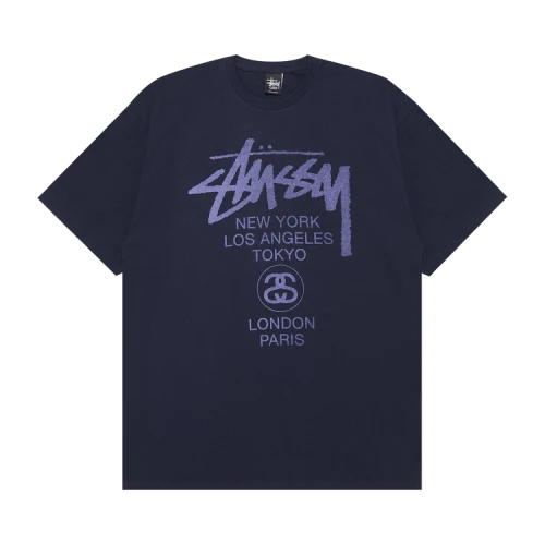 Stussy World Tour Tee 'Navy/Purple'