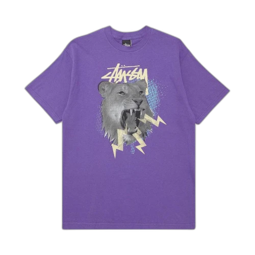 Stussy Pop Lion Tee 'Purple'