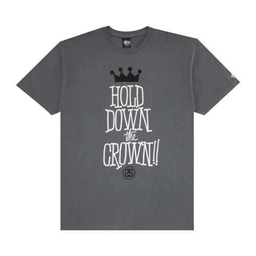 Stussy Hold Down The Crown!! Tee 'Charcoal'