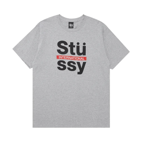 Stussy International Block Tee 'Grey Heather'