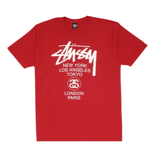 Stussy World Tour Tee 'Red'