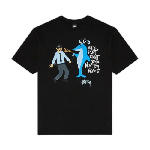 Stussy Dolphin Static Tee 'Black'