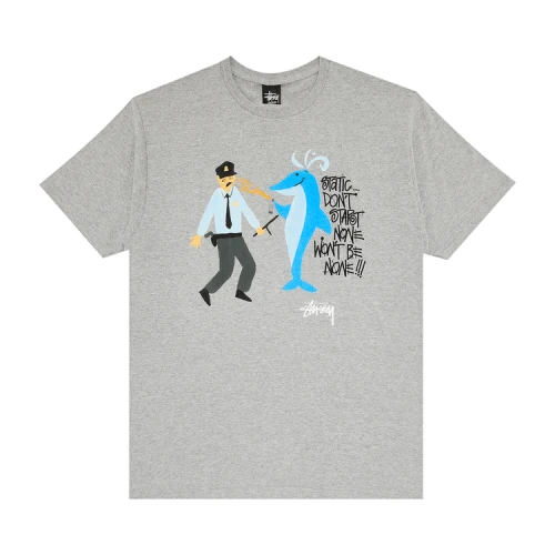 Stussy Dolphin Static Tee 'Grey Heather'