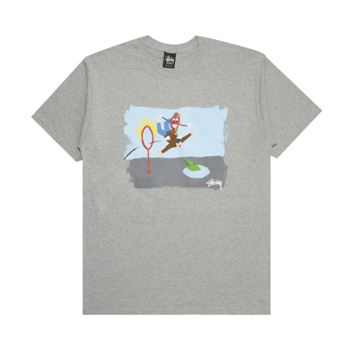 Stussy Ring Of Fire Tee 'Grey Heather'