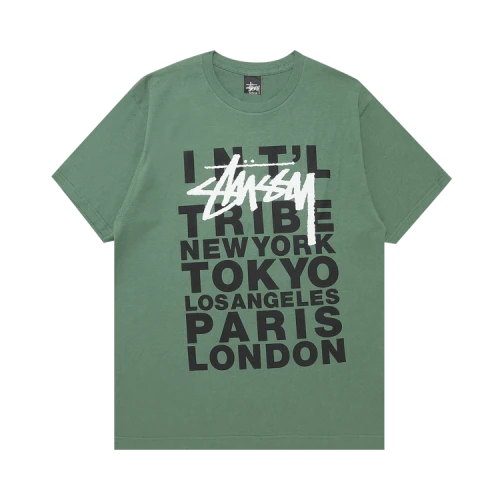 Stussy City Block Tee 'Dark Green'