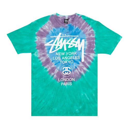 Stussy World Tour Circles Tee 'Aqua'