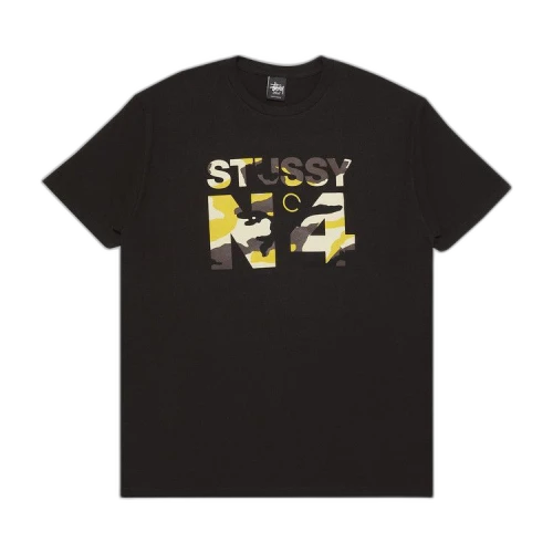 Stussy No. 4 Beach Camo Tee 'Black/Yellow'