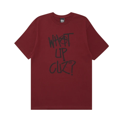 Stussy What Up Cuz? Tee 'Wine'