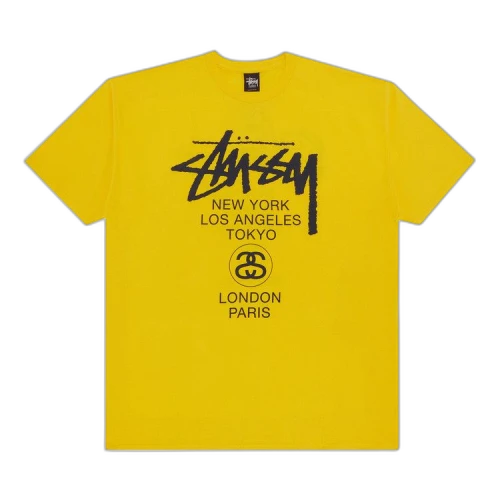 Stussy World Tour Tee 'Yellow'