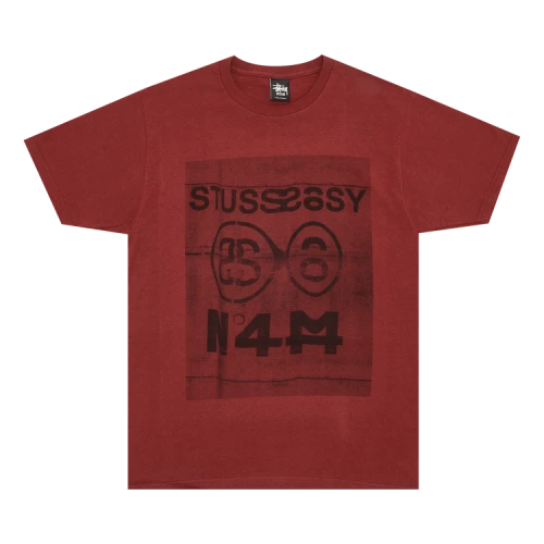 Stussy No.4 Blur Tee 'Dark Red'