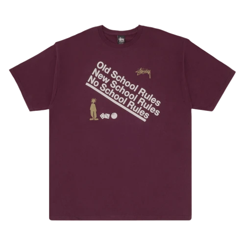 Stussy Rules Tee 'Burgundy'
