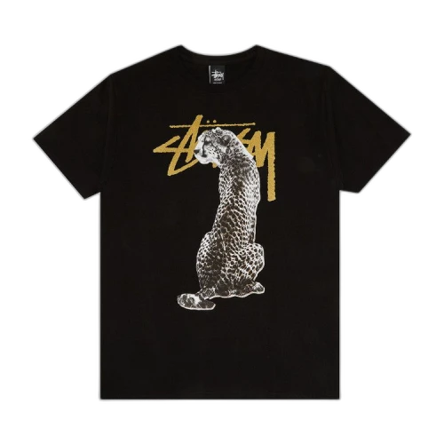Stussy Stock Cheetah Tee 'Black'