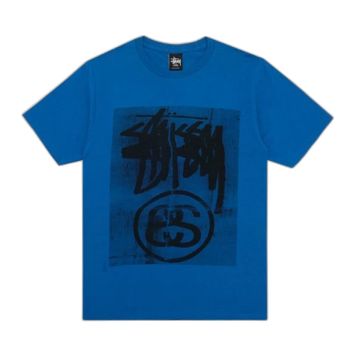 Stussy Stock Link Blur Tee 'Blue'