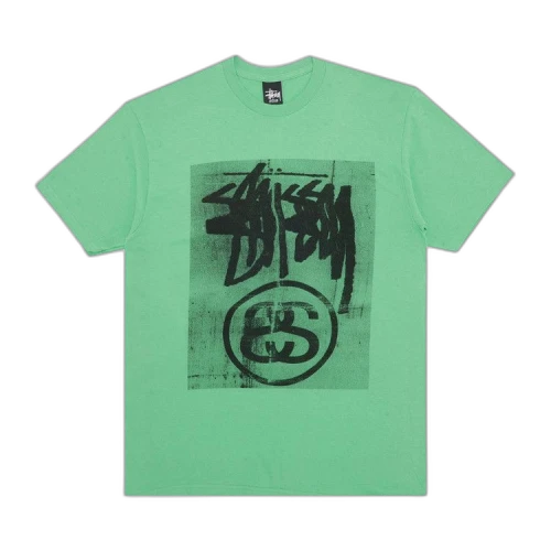 Stussy Stock Link Blur Tee 'Green'