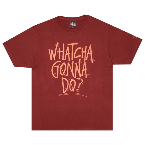 Stussy Watcha Gonna Do? Tee 'Dark Red'