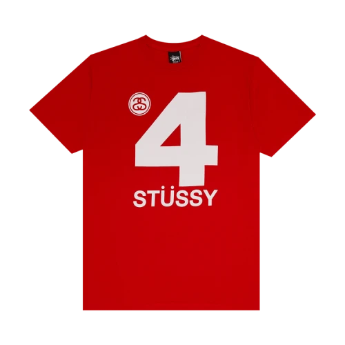 Stussy 4 Tee 'Bright Red'
