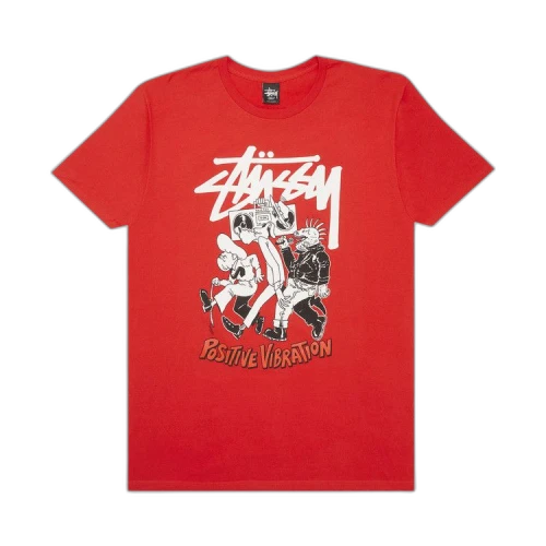 Stussy Positive Vibration Tee 'Dark Red'