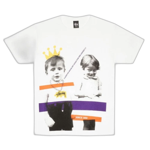 Stussy Rockin Gold Tee 'White/Purple'
