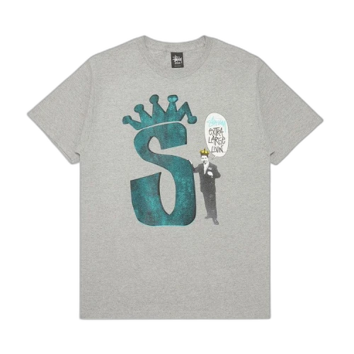 Stussy S Crown Livin' Tee 'Grey Heather'