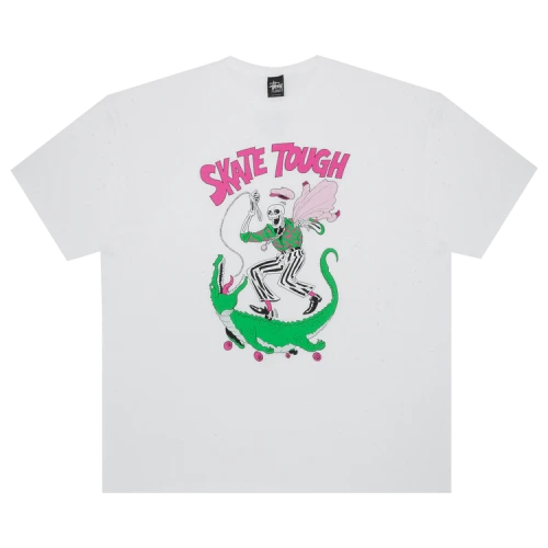 Stussy Skate Skeleton Tee 'White'