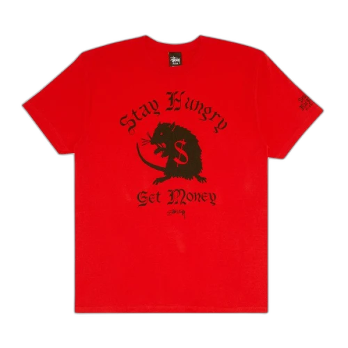 Stussy Stay Hungry Tee 'Brite Red'