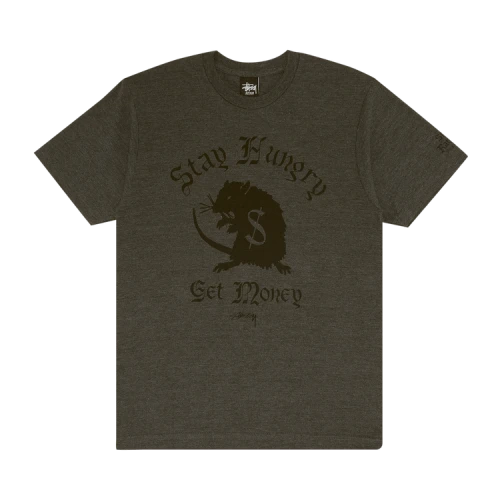 Stussy Stay Hungry Tee 'Charcoal Heather'