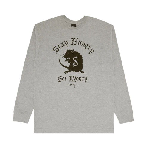 Stussy Stay Hungry Tee 'Grey Heather'