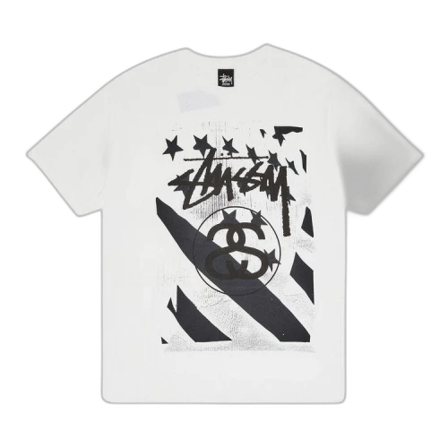 Stussy Flag Tee 'White/Black'