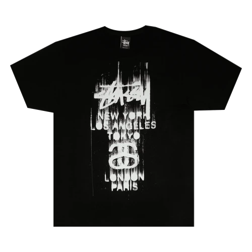 Stussy World Tour Paint Tee 'Black'