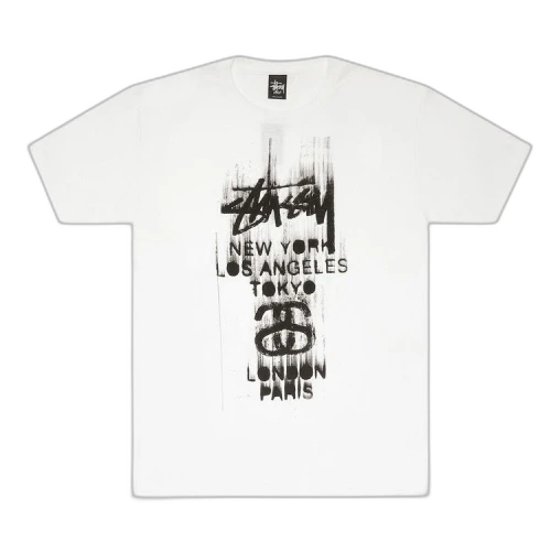 Stussy World Tour Paint Tee 'White'