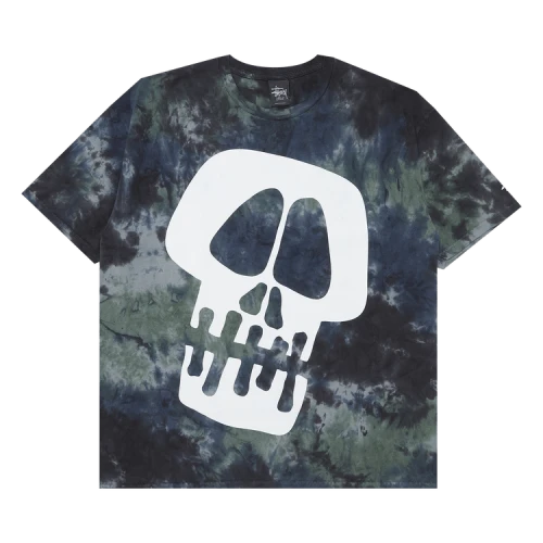 Stussy Big Skull Tie Dye Tee 'Green'