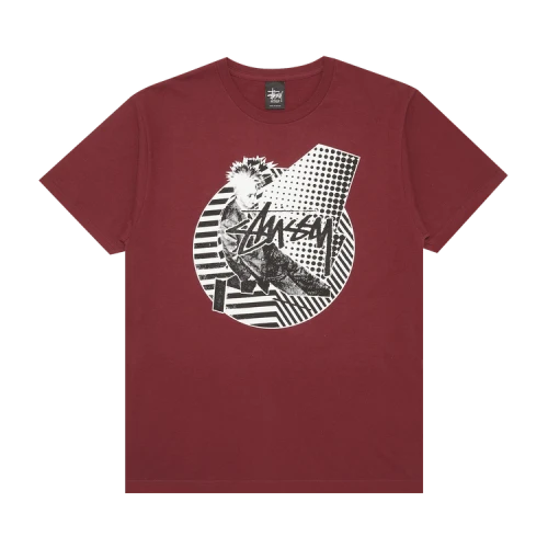 Stussy Punk Mix Tee 'Dark Red'